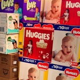 boxes of diapers
